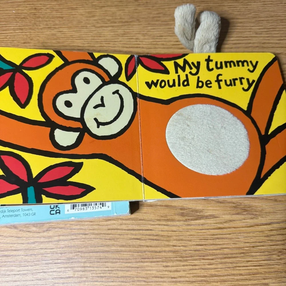 Jellycat If I Were a Monkey / Flamingo Board Book Set Touch Feel sensory Toddler